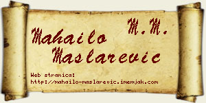Mahailo Maslarević vizit kartica